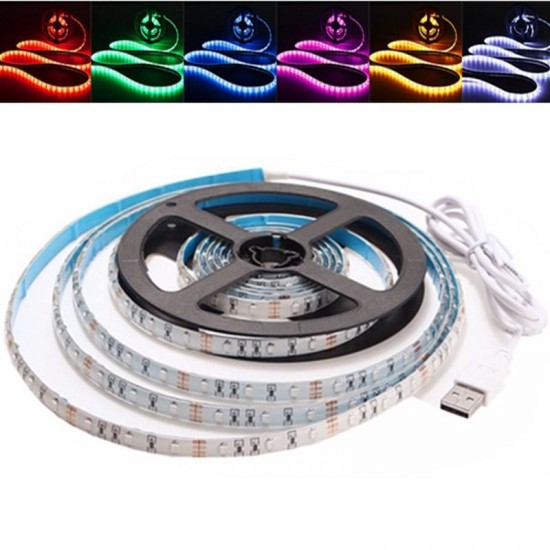 3M Waterproof USB SMD3528 TV Background Computer LED Strip Tape Flexible Light DC5V