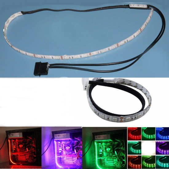 40cm 5050SMD LED PC Computer Case Strip Light Self-adhesive 12V