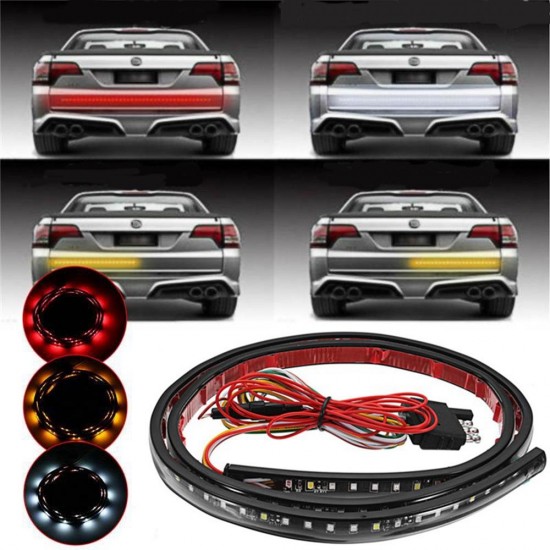 48 Inch DC9-24V Three Color LED Strip Light Car Tailgate Pickup Turn Signal Reverse Brake Lamp