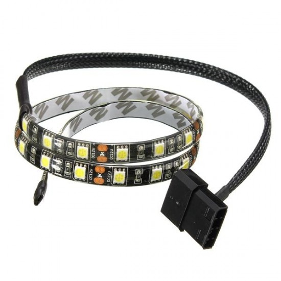 50CM Waterproof 5050 LED Flexible Strip Background Light PC Computer Case DC12V