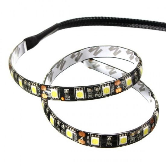 50CM Waterproof 5050 LED Flexible Strip Background Light PC Computer Case DC12V