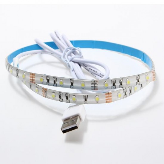 50CM Waterproof USB SMD3528 TV Background Computer LED Strip Tape Flexible Light DC5V