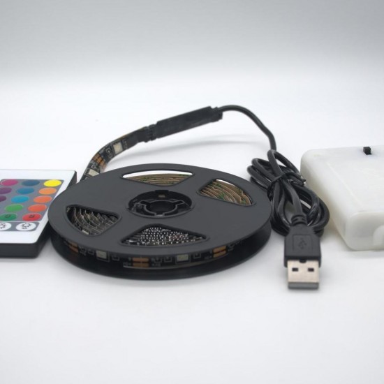 50cm 100cm 150cm 200cm Waterproof Battery Powered 5050 RGB Multicolor LED Flexible Strip Light