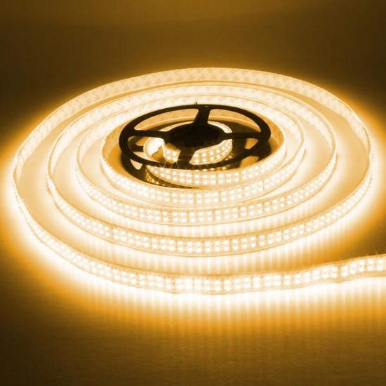 5M 120W DC12V Double Row 3528 SMD 1200 LED White/Warm White Waterproof Flexible Strip light