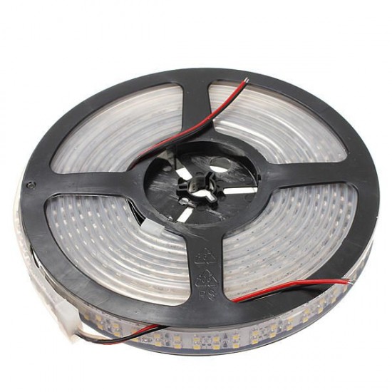 5M 120W DC12V Double Row 3528 SMD 1200 LED White/Warm White Waterproof Flexible Strip light