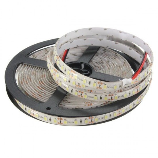 5M 15W DC12V 600 SMD 2835 Waterproof IP65 White/Warm White Tape LED Flexible Strip light