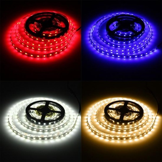 5M 30W LED Strip Flexible Light SMD 5050 300 Leds White/Warm White/Red/Blue Non-Waterproof DC12V