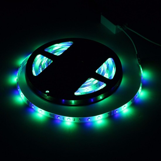 5M 3528 SMD 300LED RGB Waterproof Flexible Strip Light 44 keys Remote Control EU Plug DC12V