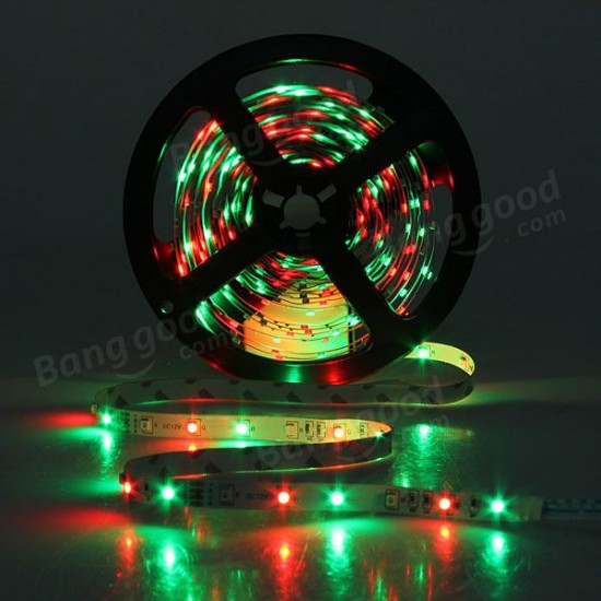 5M 3528 SMD RGB Non-Waterproof 300 LED Strip Light 12V DC