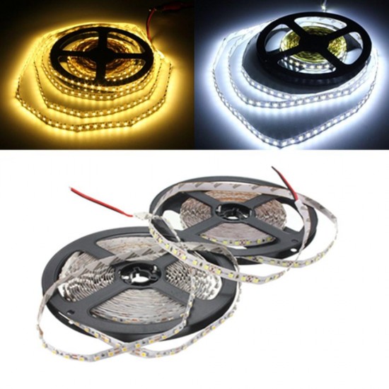 5M 48W DC12V 600 SMD 2835 Non-Waterproof White/Warm White Tape LED Flexible Strip light 5M 48W DC12V 600 SMD 2835 Non-Waterproof White/Warm White Tape LED Flexible Strip light