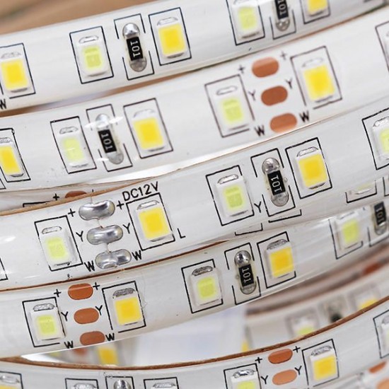 5M 4Pins Waterproof SMD2835 Double Color Warm White and Pure White LED Strip Light DC12V 5M 4Pins Waterproof SMD2835 Double Color Warm White and Pure White LED Strip Light DC12V