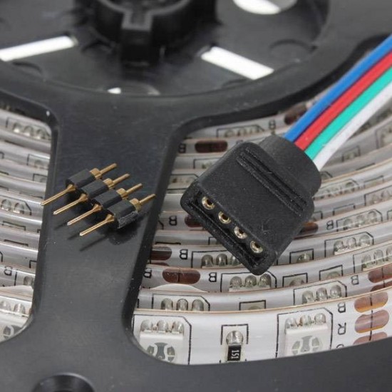 5M 5050 RGB Waterproof 300 LED Flexible Rope Strip Light + 24 Key Controller + 12V Power Adapter 5M 5050 RGB Waterproof 300 LED Flexible Rope Strip Light + 24 Key Controller + 12V Power Adapter