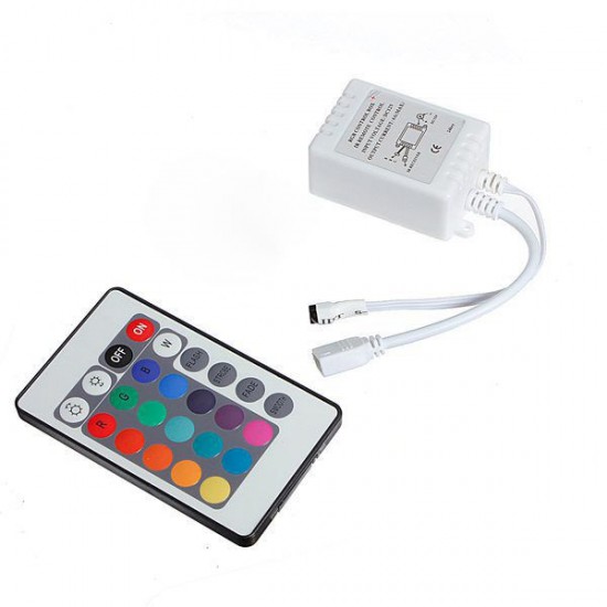 5M 5050 RGB Waterproof 300 LED Flexible Rope Strip Light + 24 Key Controller + 12V Power Adapter 5M 5050 RGB Waterproof 300 LED Flexible Rope Strip Light + 24 Key Controller + 12V Power Adapter