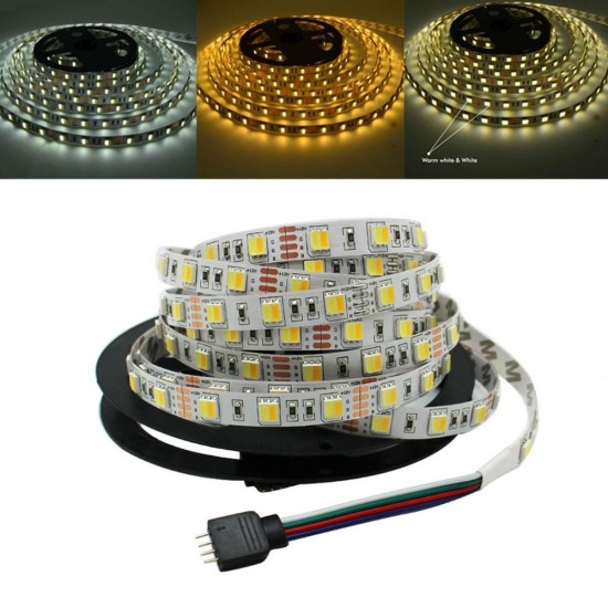 5M 5050 SMD Double Color Temperature Adjustable White Warm White Non-waterproof LED Flexible Strip Light DC12V 5M 5050 SMD Double Color Temperature Adjustable White Warm White Non-waterproof LED Flexible Strip Light DC12V