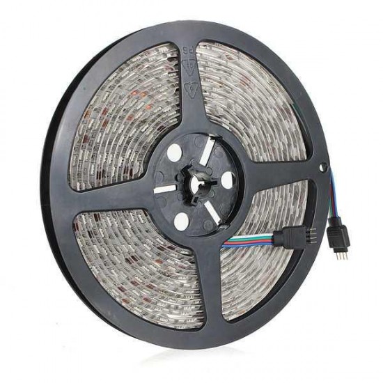 5M 5050 SMD RGB 300 LED Strip Light Waterproof IP65 Flexible Tape Lamp for Outdoor Use 12VDC