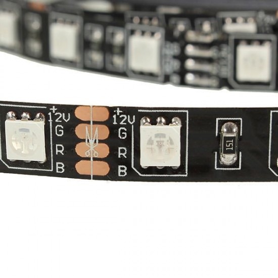 5M 72W Black PCB SMD 5050 Non-Waterproof RGB 300 LED Strip Light Lamp For Decor Lighting DC 12V 5M 72W Black PCB SMD 5050 Non-Waterproof RGB 300 LED Strip Light Lamp For Decor Lighting DC 12V