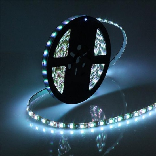 5M 72W Black PCB SMD 5050 Non-Waterproof RGB 300 LED Strip Light Lamp For Decor Lighting DC 12V