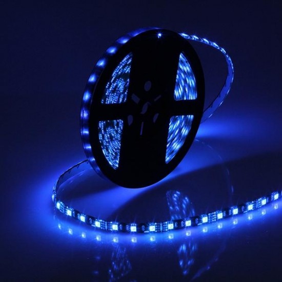 5M 72W Black PCB SMD 5050 Waterproof IP65 RGB 300 LED Strip Light Lamp For Decor Lighting DC 12V