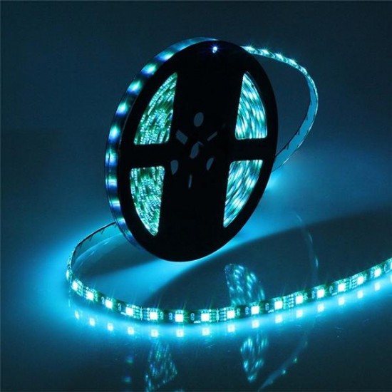 5M 72W Black PCB SMD 5050 Waterproof IP65 RGB 300 LED Strip Light Lamp For Decor Lighting DC 12V