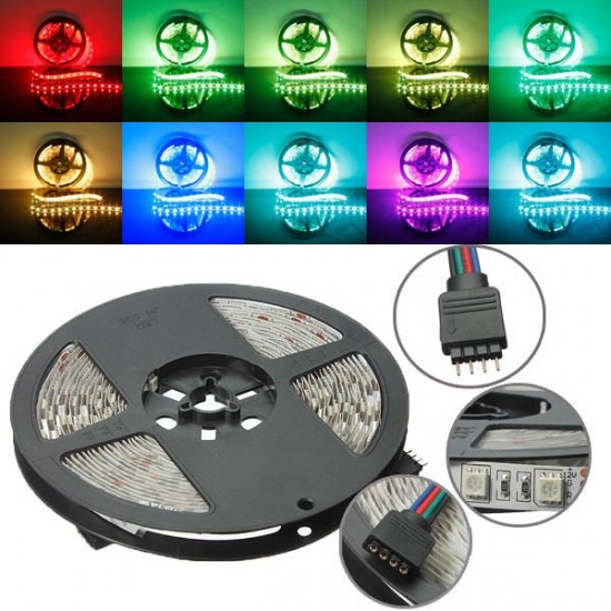 5M RGB Non-Waterproof 300 LED SMD5050 LED Strip Light Led Streifen for Indoor Home Decoration DC12V 5M RGB Non-Waterproof 300 LED SMD5050 LED Strip Light Led Streifen for Indoor Home Decoration DC12V