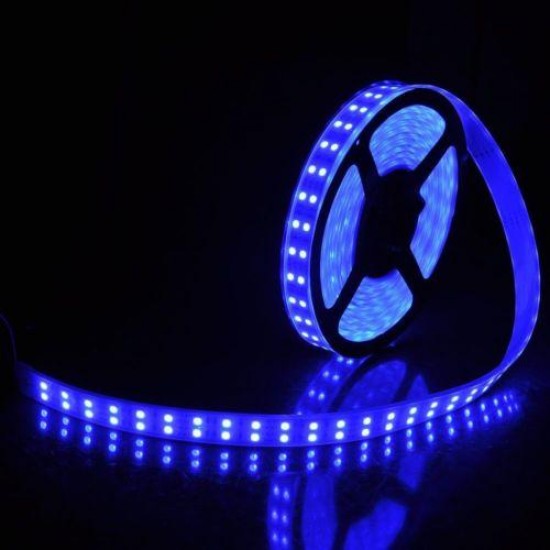 5M RGB SMD5050 Waterproof 600 LED Double Row Tube Flexible Strip Light Rope Lamp DC12V