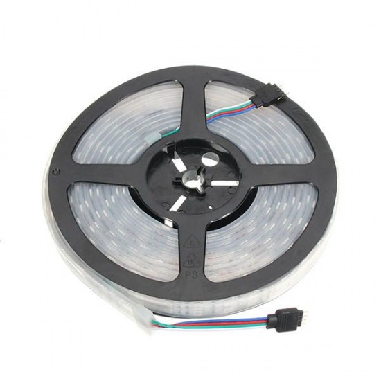 5M RGB SMD5050 Waterproof 600 LED Double Row Tube Flexible Strip Light Rope Lamp DC12V