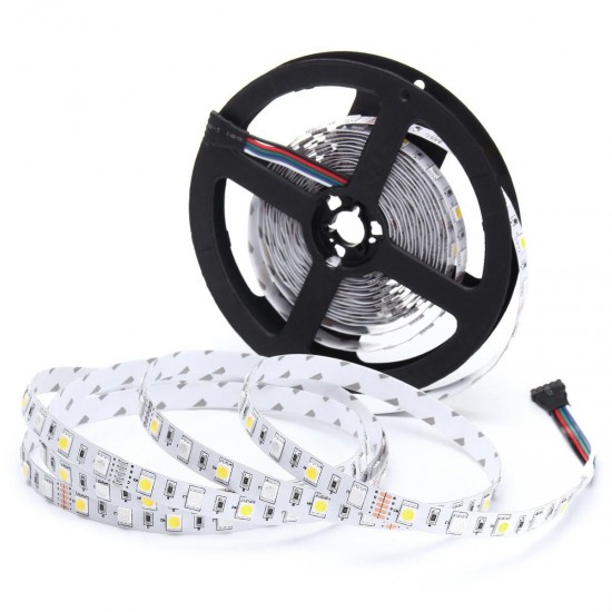 5M RGBW RGBWW SMD 5050 Non-Waterproof LED Flexible Strip Light for Christmas Decor DC12V