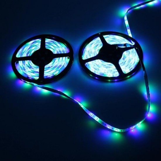 5M SMD 3528 RGB 300 LED Waterproof Strip Light For Xmas Holiday Decor Power Supply DC12V