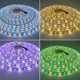 5M SMD 5050 300 LED Waterproof RGBWW Strip Flexible Tape Light Christmas Home Decoration Lamp DC12V