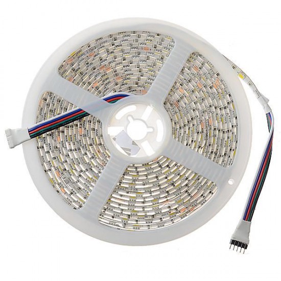 5M SMD 5050 300 LED Waterproof RGBWW Strip Flexible Tape Light Christmas Home Decoration Lamp DC12V