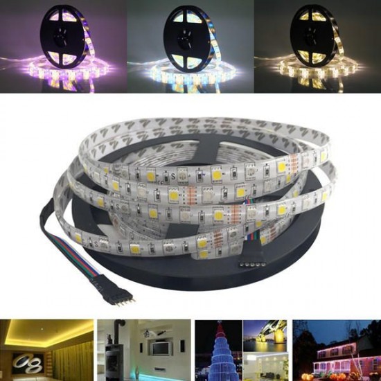 5M SMD 5050 300 LED Waterproof RGBWW Strip Flexible Tape Light Christmas Home Decoration Lamp DC12V 5M SMD 5050 300 LED Waterproof RGBWW Strip Flexible Tape Light Christmas Home Decoration Lamp DC12V