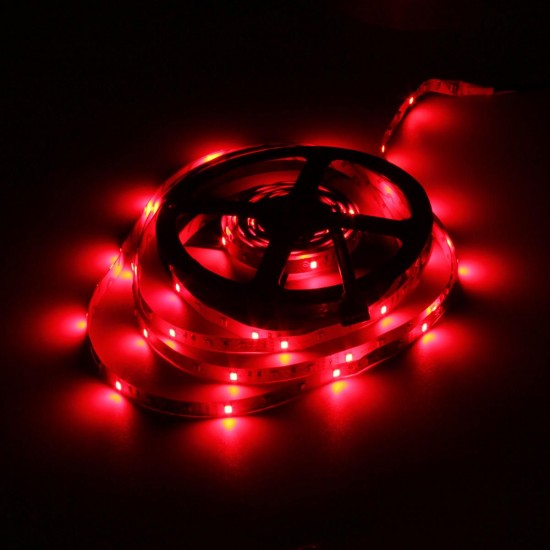 5M SMD2835 Non-Waterproof 300 LED RGB Flexible Strip Light + Mini 24 Keys IR Remote Controller DC12V