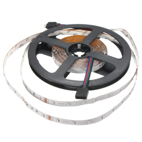 5M SMD2835 Non-Waterproof 300 LED RGB Flexible Strip Light + Mini 24 Keys IR Remote Controller DC12V