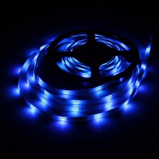 5M SMD2835 Waterproof 300 LED RGB Flexible Strip Light + Mini 24 Keys IR Remote Controller DC12V