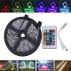 5M SMD2835 Waterproof 300 LED RGB Flexible Strip Light + Mini 24 Keys IR Remote Controller DC12V