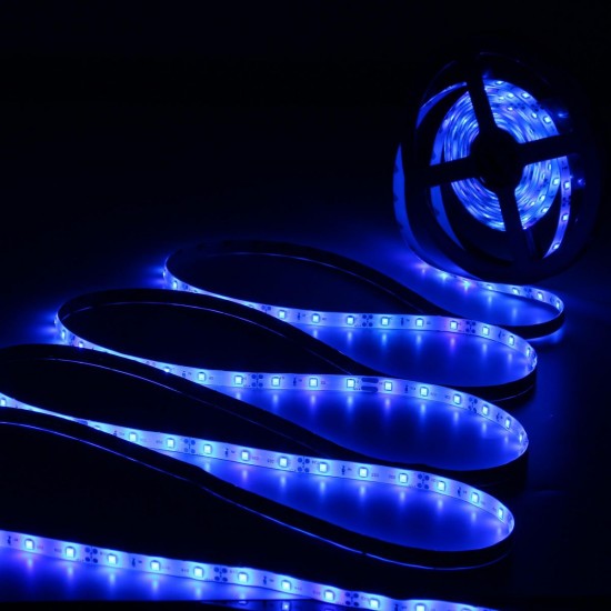 5M SMD3528 Flexible Blue 300 LED Strip Light Lamp Waterproof Home Car Decor DC12V