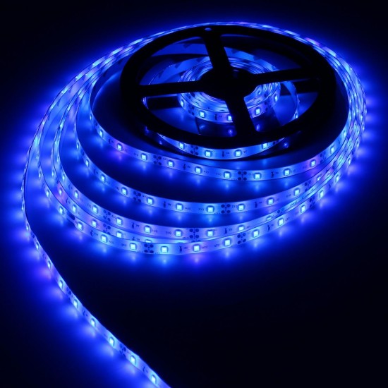 5M SMD3528 Flexible Blue 300 LED Strip Light Lamp Waterproof Home Car Decor DC12V