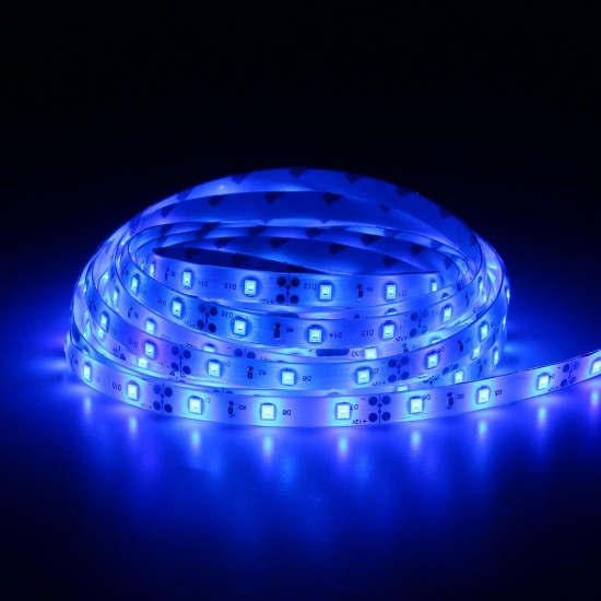 5M SMD3528 Flexible Blue 300 LED Strip Light Lamp Waterproof Home Car Decor DC12V