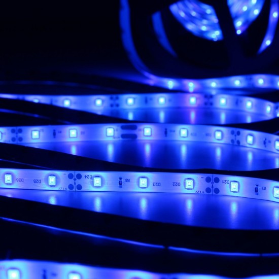 5M SMD3528 Flexible Blue 300 LED Strip Light Lamp Waterproof Home Car Decor DC12V