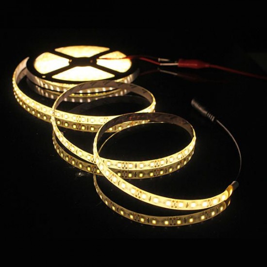 5M SMD3528 White/Warm White 600 LED Waterproof Flexible Strip Light Kit With 3 Keys Dimmer DC12V