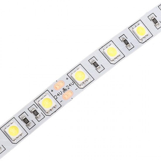 5M SMD5050 300LEDs Flexible Strip Tape Light Non-Waterproof with DC Connector DC24V