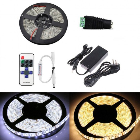 5M SMD5050 Waterproof 11 Keys Remote Control 300LEDs Strip Light+5A Adapter Kit DC12V