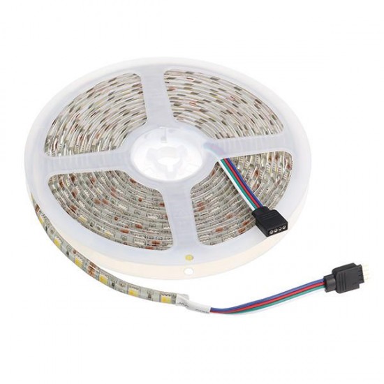 5M SMD5050 Waterproof 300LEDs Double Color Temperature Warm White+Pure White Flexible Strip Light DC12V