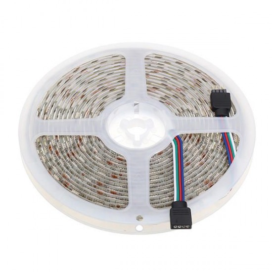 5M SMD5050 Waterproof 300LEDs Double Color Temperature Warm White+Pure White Flexible Strip Light DC12V