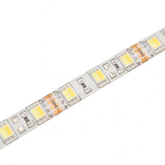 5M SMD5050 Waterproof 300LEDs Double Color Temperature Warm White+Pure White Flexible Strip Light DC12V