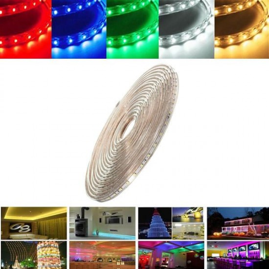 7M 24.5W Waterproof IP67 SMD 3528 420 LED Strip Rope Light Christmas Party Outdoor AC 220V