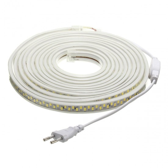 AC220V 5M Waterproof SMD5730 5630 Dimmable LED Strip Rope Light EU Plug for Home Decoration AC220V 5M Waterproof SMD5730 5630 Dimmable LED Strip Rope Light EU Plug for Home Decoration