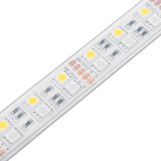 DC12V Double Rows Waterproof IP67 Flexible 5050 RGBWW 5M 600LED Strip Light for Indoor Outdoor Camping Home Decoration