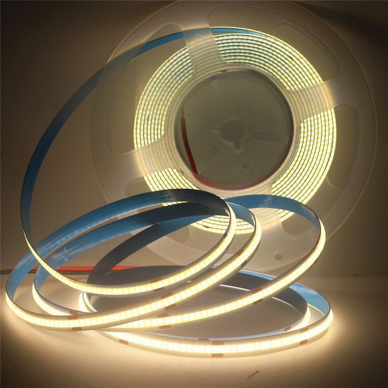 DC12V/24V 480LED COB Strip Light RA90 IP20 3000K/4000K/6000K Flexible Ribbon Tape Lamp for Indoor Home Decoration