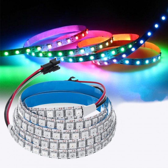 DC5V 1M 144LED WS2812B 5050SMD Built-In IC IP20 RGB LED Strip Light for Indoor KTV Hotel Bar Home